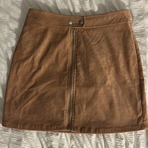 Suede Pencil Skirt